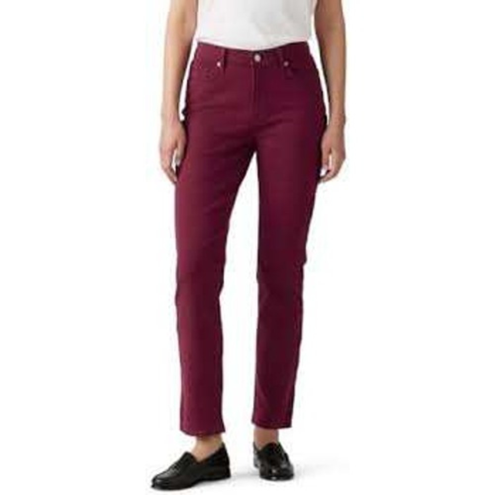 Levis‎ 515 Bootcut Jeans Brick Red Rust Denim Pants Womens SIZE 6